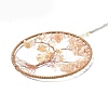 Wire Wrapped Chips Natural Yellow Aventurine Big Pendant Decorations HJEW-A005-05B-2