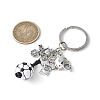 3Pcs Alloy & Wood Keychain KEYC-JKC01187-5