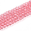 Baking Paint Transparent Glass Beads Strands LS-DGLA-A035-T4mm-D01-1