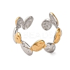 304 Stainless Steel Double Color Cuff Rings RJEW-S635-01GP-T-2