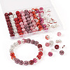 Valentine's Day DIY Polymer Clay Rhinestone & Glass Rhinestone Beads Findings Kits DIY-BT0001-65-5