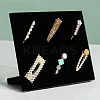 6-Slot Velvet Hair Claw Clip Organizer Holder for Women Girls PAAG-PW0017-04B-1