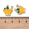 Brass Enamel Pendants KK-H256-07G-02-3