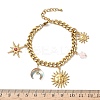304 Stainless Steel Acrylic Charm Bracelets BJEW-G761-01G-3