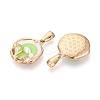 304 Stainless Steel & Enamel & ABS Imitation Pearl Pendants STAS-T072-89A-G-2