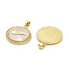Brass Micro Pave Cubic Zirconia Pendants KK-K365-03G-2