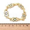 Brass Micro Pave Cubic Zirconia Link Chain Bracelets for Women BJEW-H639-13G-5