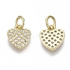 Brass Micro Pave Cubic Zirconia Charms ZIRC-R109-020G-NF-1