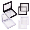 6Pcs 2 Styles Square Transparent 3D Floating Frame Display OBOX-TA0001-01-2