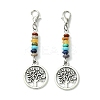 Alloy Tree of Life Pendant Decorations HJEW-JM01383-02-1