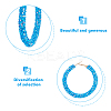 9 Pairs 9 Colors Sparkling Resin Big Hoop Earrings with Alloy Pins for Women EJEW-FI0002-13-3