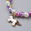 Acrylic & ABS Plastic Imitation Pearl Beads Stretch Bracelets BJEW-JB04759-01-2