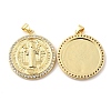 Rack Plating Brass Micro Pave Cubic Zirconia Pendants KK-C021-10G-02-1