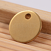 Ion Plating(IP) 304 Stainless Steel Stamping Blank Tag Flat Round Charms STAS-L159-08G-1