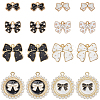 48Pcs 8 Styles Alloy Enamel Pendants ENAM-SC0005-66-1