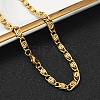 Ion Plating(IP) 304 Stainless Steel Lumachina Chain Necklaces NJEW-F297-01G-1