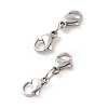 Non-Tarnish 304 Stainless Steel Double Lobster Claw Clasps STAS-E163-57P-B-3