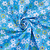 Flower Pattern Cotton Fabric DIY-WH0591-275C-1