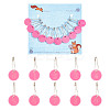 10Pcs 10 Style Number 0~9 Acrylic Charms Locking Stitch Markers HJEW-AB00651-1