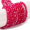 Baking Electroplate Glass Beads Strands DGLA-A039-J4mm-B21-1