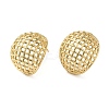 Rack Plating Brass Hollow Dome Stud Earrings for Women EJEW-Z019-18G-1