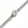 Tarnish Resistant Trendy Unisex 201 Stainless Steel Box Chain Necklaces NJEW-L043C-48P-3