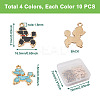 Craftdady 40Pcs 4 Colors Alloy Enamel Pendants ENAM-CD0001-15-9