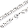 201 Stainless Steel Curb Chain Necklaces NJEW-R063-42P-2