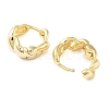 Brass Curly Hoop Earrings for Women EJEW-F347-01G-01-2