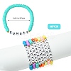 8Pcs 8 Colors Polymer Clay Beaded Stretch Bracelets BJEW-SW00146-2