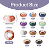 66Pcs 11 Colors Rondelle Resin European Beads RPDL-TA0001-01-4