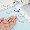 8Pcs 4 Colors Stainless Steel Cartilage Earrings with Double Dangle Chains AJEW-ME0001-50-3