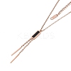Ion Plating(IP) 304 Stainless Steel Cable Necklaces NJEW-G081-11RG-1