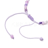 5Pcs 5 Colors Adjustable Glass Seed Beaded Anklets AJEW-AN00636-5