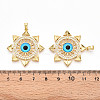 Brass Micro Pave Cubic Zirconia Pendants KK-N257-24G-3