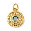 Rack Plating Brass Deep Sky Blue Micro Pave Deep Sky Blue Cubic Zirconia Pendants KK-A200-15G-1