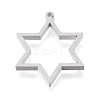 Tarnish Resistant 304 Stainless Steel Open Back Bezel Pendants STAS-K208-12P-1
