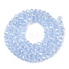 Electroplate Glass Beads Strands EGLA-A044-J4mm-B03-3