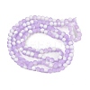 Frosted Crackle Glass Beads Strands GLAA-U001-8mm-M04-3