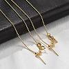 1mm Brass Ball Chain Adjustable Slider Necklaces KK-K398-28G-2