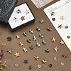 100Pcs 4 Colors Alloy Star Lapel Pin Back Brooch JEWB-FH0003-01-4