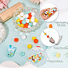 48Pcs 10 Styles Food Grade Eco-Friendly Silicone Focal Beads SIL-TA0002-94-5