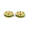 Brass Rhinestone Spacer Beads RB-A014-L12mm-07G-2