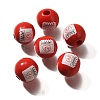 Valentine's Day Element Printed Wood Beads WOOD-R002-01-08-1
