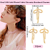 12Pcs Brass Micro Pave Clear Cubic Zirconia Pendants KK-BBC0022-12-2