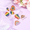 7Pcs 7 Styles Pride Rainbow Theme Enamel Pins JEWB-FP0001-05-5