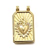 Rectangle Brass Pendants KK-S508-03E-G-1