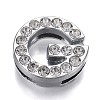 Alloy Letter Slide Charms RB-F034-01G-P-RS-1