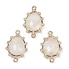 Natural Moonstone Faceted Connector Charms G-K347-07G-03-1