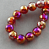 Electroplate Glass Bead Strands EGLA-R040-8mm-19-1